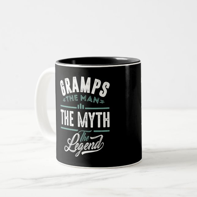 Tasse 2 Couleurs Attaque L'Homme Le Mythe La Légende (Devant gauche)