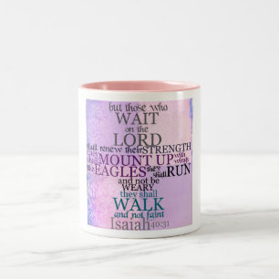 Tasse 2 Couleurs Attente le 40:31 de seigneur Scripture Isaïe
