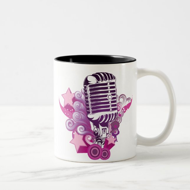 Tasse 2 Couleurs Attrait du microphone (Droit)