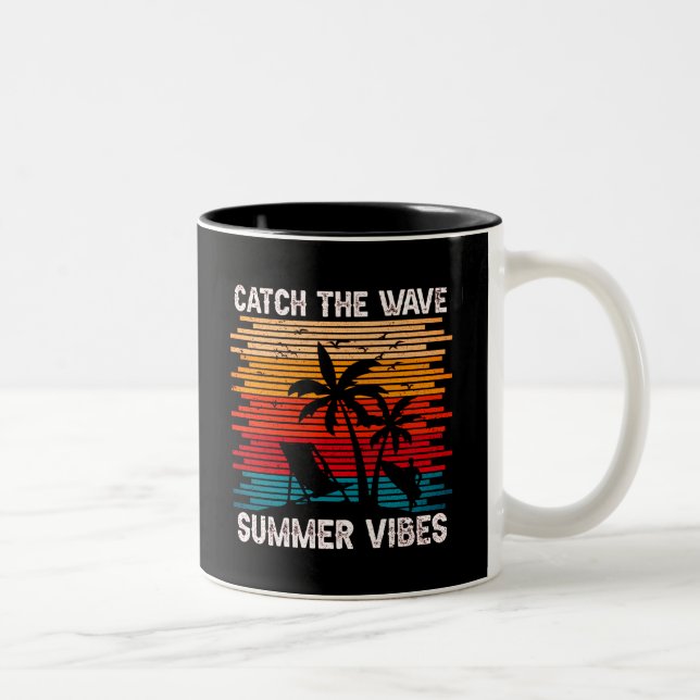 Tasse 2 Couleurs Attraper Les Vibes D'Été De La Vague (Droit)