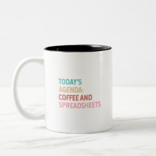 Tasse 2 Couleurs Aujourd'Hui Agenda Café Et Tableaux