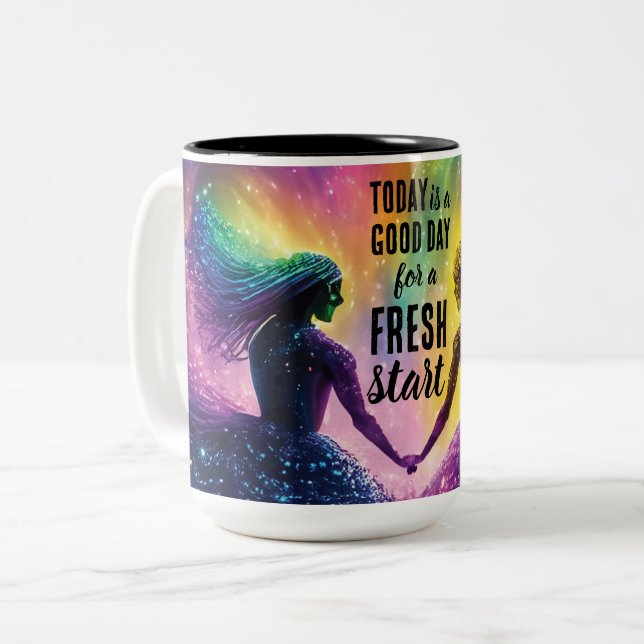 Tasse 2 Couleurs Aujourd'hui est un bon jour de nouveau départ Cita (Devant gauche)