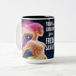 Tasse 2 Couleurs Aujourd'hui est un bon jour de nouveau départ Cita