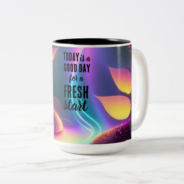 Tasse 2 Couleurs Aujourd'hui est un bon jour de nouveau départ Cita (Devant droit)