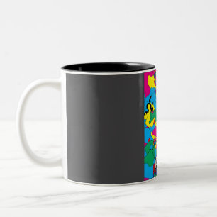 Tasse 2 Couleurs Austin City Map - Colorful Abstrait Pop Art Imprim