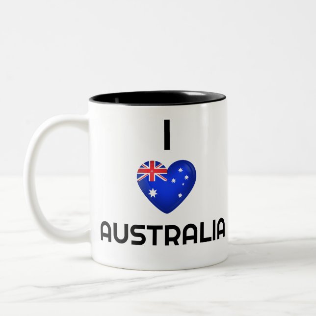 Tasse 2 Couleurs Australie, Drapeau Australien, Australie pays, Au (Gauche)