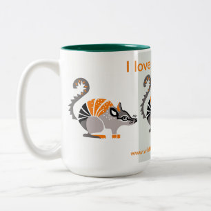 Tasse 2 Couleurs Australie - J'aime NUMBATS - Marsupial - Faune