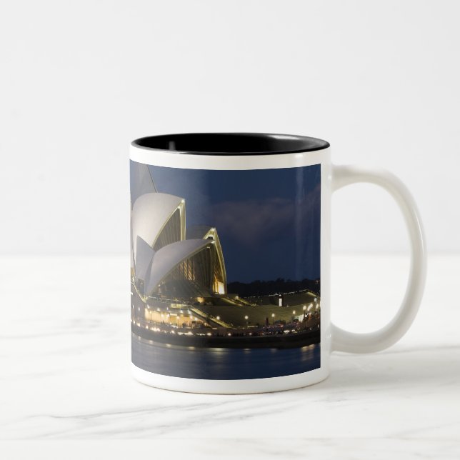Tasse 2 Couleurs Australie, Sydney. Opéra de nuit sur (Droit)