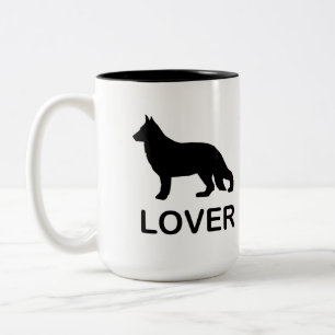 Tasse 2 Couleurs Auteur berger allemand avec silhouette