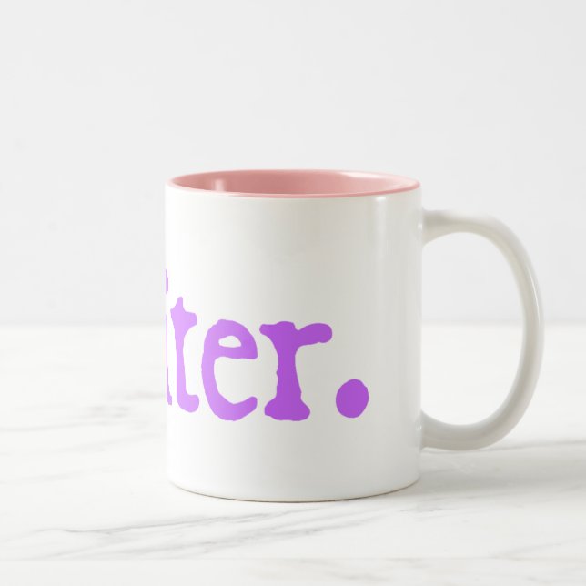 Tasse 2 Couleurs Auteur (lettrage de lavande) (Droit)