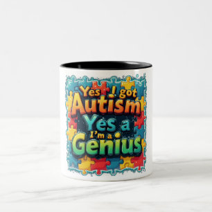 Tasse 2 Couleurs Autisme Genius