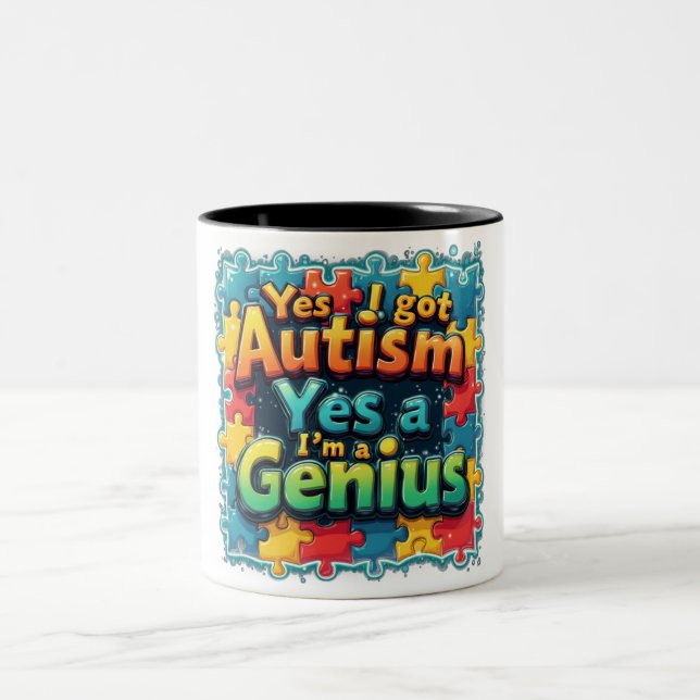 Tasse 2 Couleurs Autisme Genius (Centre)