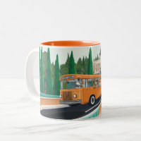 autobus touristique de style vintage avec des pass