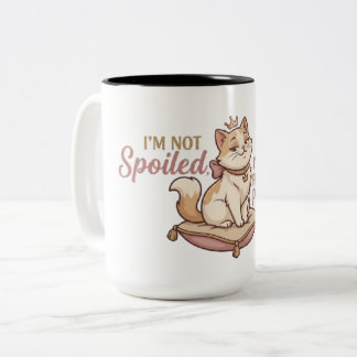 Tasse 2 Couleurs Autocollant Coussin Royal pour Chat Gâté
