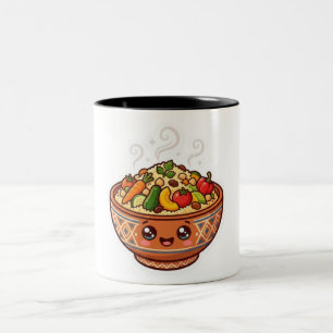 Tasse 2 Couleurs Autocollant de bol alimentaire mignon Kawaii Cousc