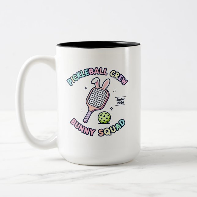Tasse 2 Couleurs Autocollant Pickleball Bunny Squad (Gauche)