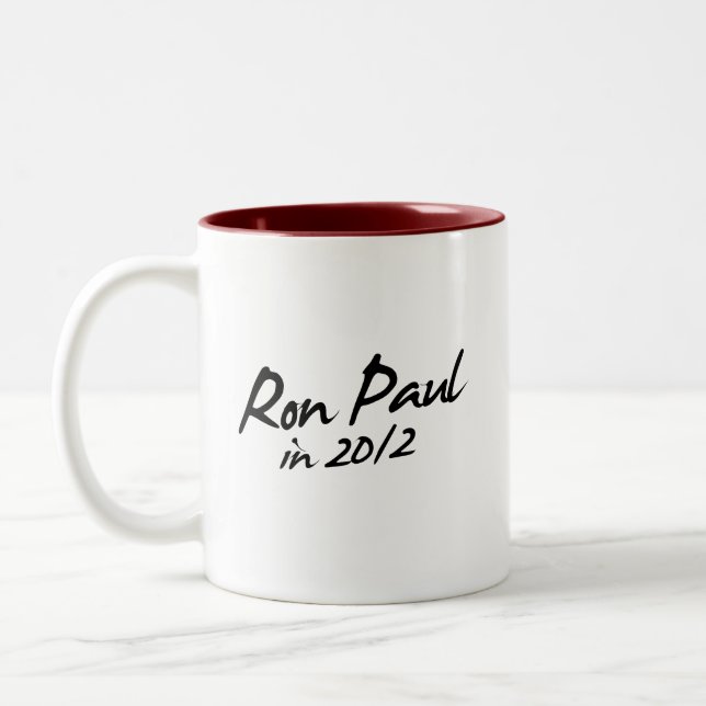 Tasse 2 Couleurs Autographe de RON PAUL 2012 (Gauche)
