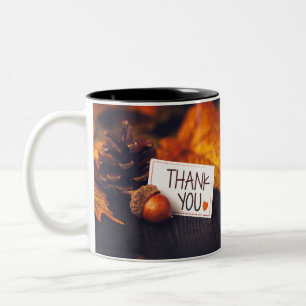Tasse 2 Couleurs Automne Thanksgiving Photographie Citrouille