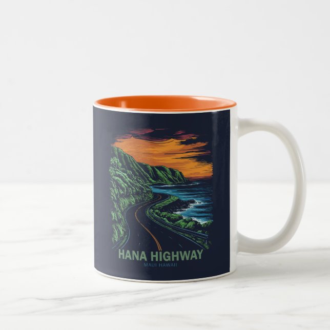 Tasse 2 Couleurs Autoroute Hana Maui Hawaii Vista (Droit)