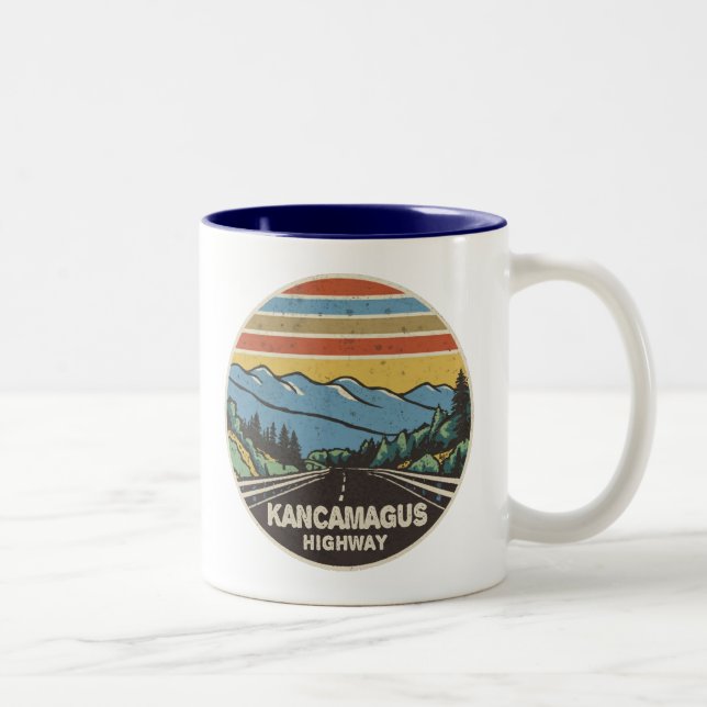 Tasse 2 Couleurs Autoroute Kancamagus Monts New Hampshire (Droit)