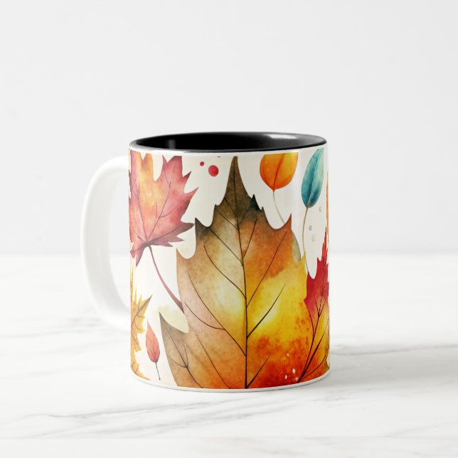 Tasse 2 Couleurs Autumn Leaves (Devant gauche)