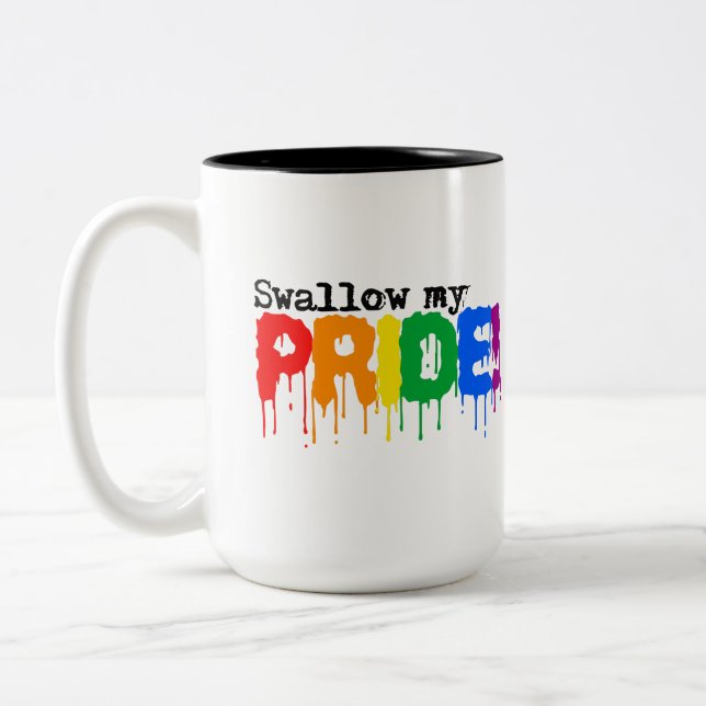 Tasse 2 Couleurs Avaler ma fierté (Gauche)