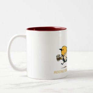 Tasse 2 Couleurs Avancer par habitude Humour de l'oiseau