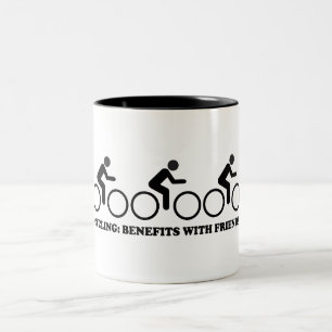 Tasse 2 Couleurs Avantages du cyclisme avec des amis