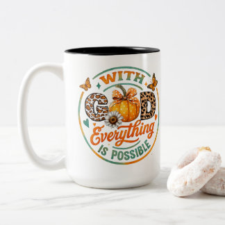 Tasse 2 Couleurs Avec Dieu, tout est possible