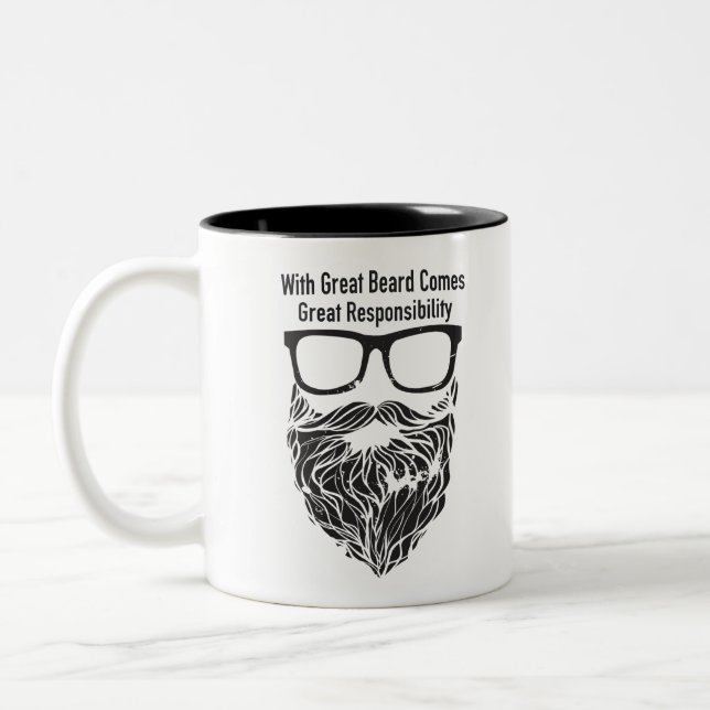 Tasse 2 Couleurs Avec la grande barbe devient une grande responsabi (Gauche)
