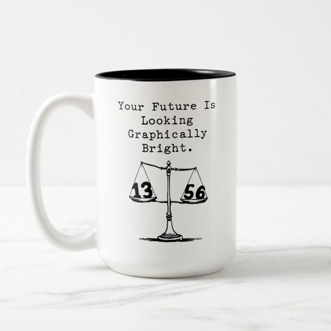 Tasse 2 Couleurs Avenir se présentant graphiquement brillant, plais (Gauche)