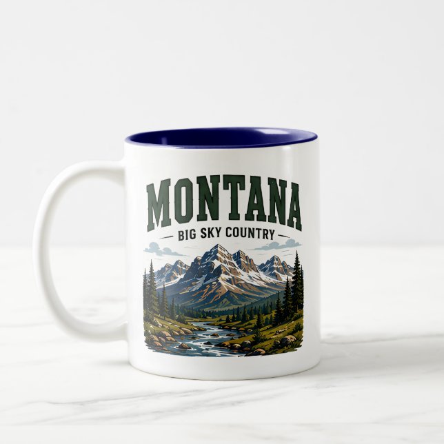 Tasse 2 Couleurs Aventure Big Sky dans le Montana (Gauche)