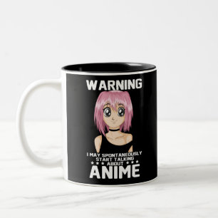 Tasse 2 Couleurs avertissement peut commencer à parler de anime