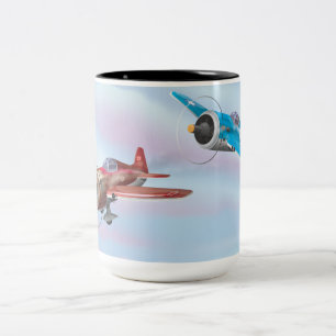 Tasse 2 Couleurs Avion de combat de la Seconde Guerre mondiale