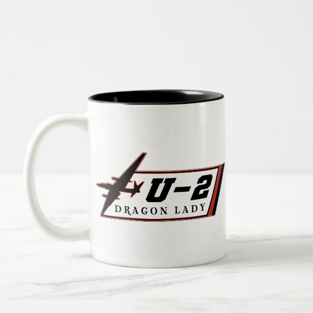 Tasse 2 Couleurs Avion d'espionnage U2 Dragon Lady (Gauche)