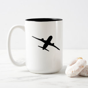 Tasse 2 Couleurs Avion volant Aviation Aviateur