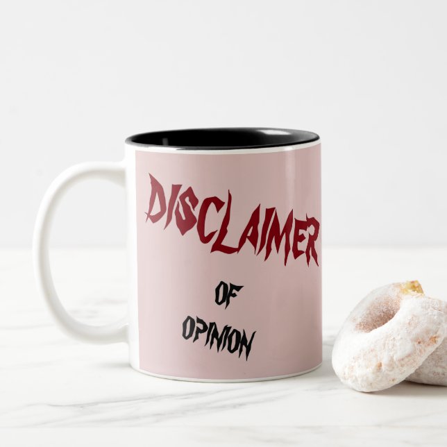 Tasse 2 Couleurs "Avis de non-responsabilité" (Avec donut)