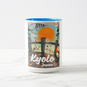 Tasse 2 Couleurs Avis de voyage de Kyoto Japon