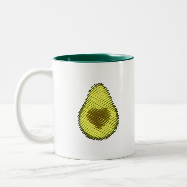 Tasse 2 Couleurs Avocado Love Scribble (Gauche)