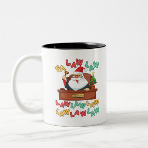 Tasse 2 Couleurs Avocat en Droit Fa Christmas Père Noël Juge