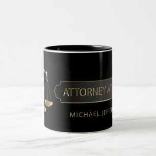 Tasse 2 Couleurs Avocat - noir et or