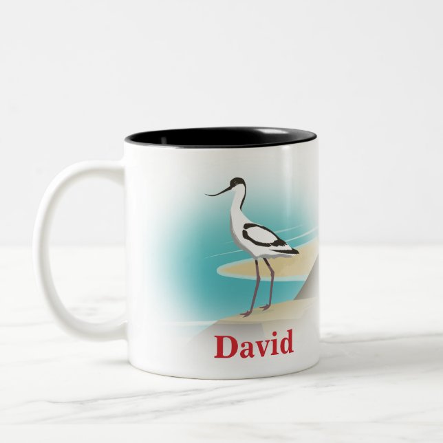 Tasse 2 Couleurs Avocette Pied Oiseau (Gauche)