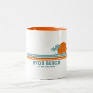Tasse 2 Couleurs Avon Beach Caroline du Nord Sun Palm Trees