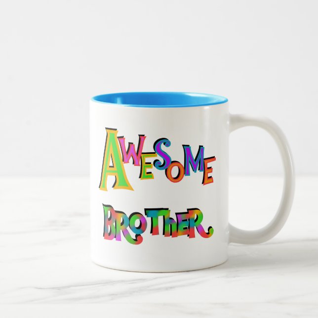 Tasse 2 Couleurs Awesome Frère T-shirts et cadeaux (Droit)