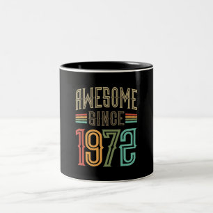 Tasse 2 Couleurs Awesome Since 1972 50th Birthday Funny Retro