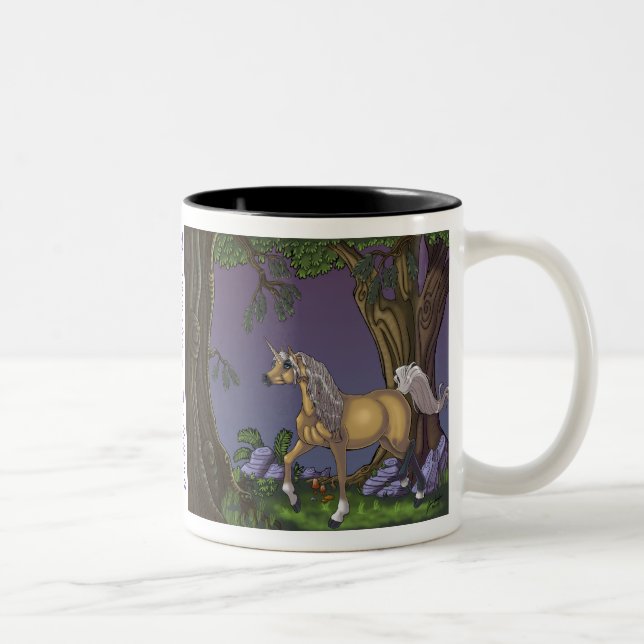Tasse 2 Couleurs Ayez le café avec une licorne (Droit)