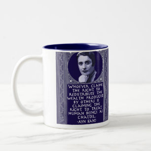 Tasse 2 Couleurs Ayn Rand sur la redistribution de la richesse