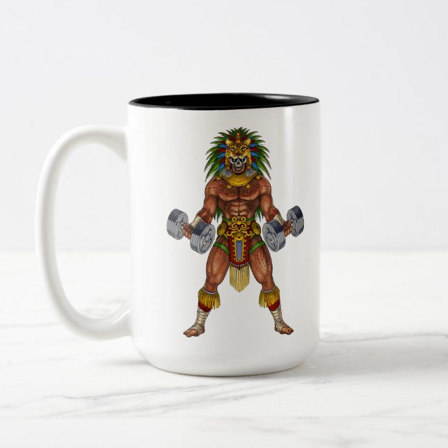 Tasse 2 Couleurs Aztec Warrior Weightlifting (Gauche)