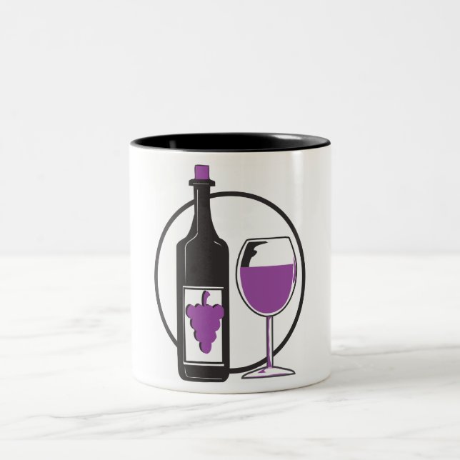 Tasse 2 Couleurs Bachelorette Parti vin rouge (Centre)