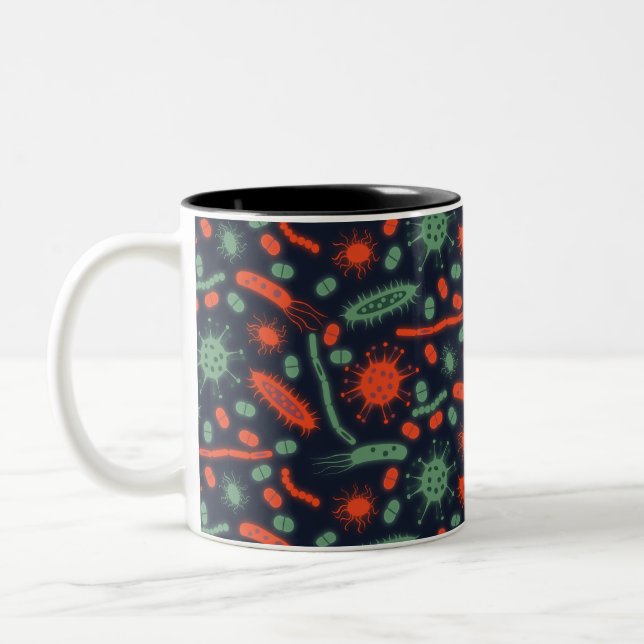 Tasse 2 Couleurs Bactérie lumineuse Microorganisme vert rouge (Gauche)